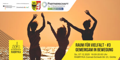 Workshop-Reihe: „Raum für Vielfalt – Gemeinsam in Bewegung“ | 11.10./16.11./07.12., 16-20 Uhr